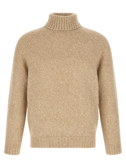 Beige Virgin Wool Cardigan