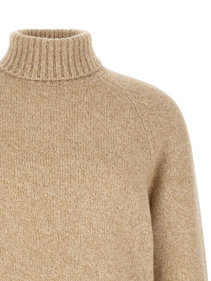 Beige Virgin Wool Cardigan