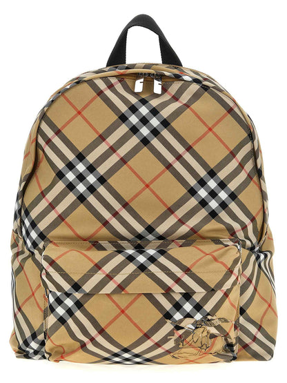 Beige Polyester Backpack