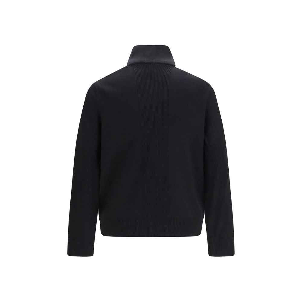 Black Viscose Full-Length Jacket