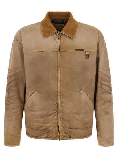 Beige Cotton Shell Jacket