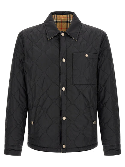 Black Polyamide Full-Length Jacket