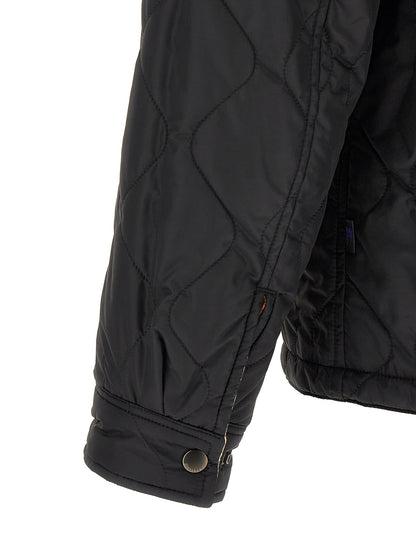 Black Polyamide Full-Length Jacket