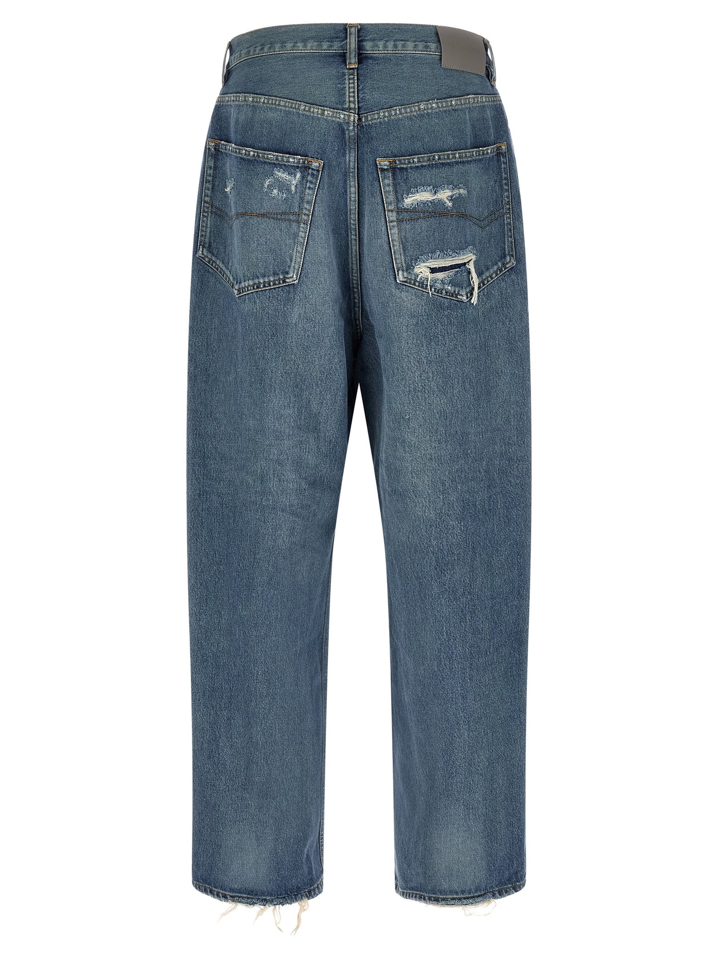 Blue Cotton Relaxed Fit Jeans