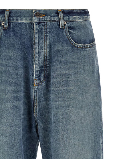 Blue Cotton Relaxed Fit Jeans