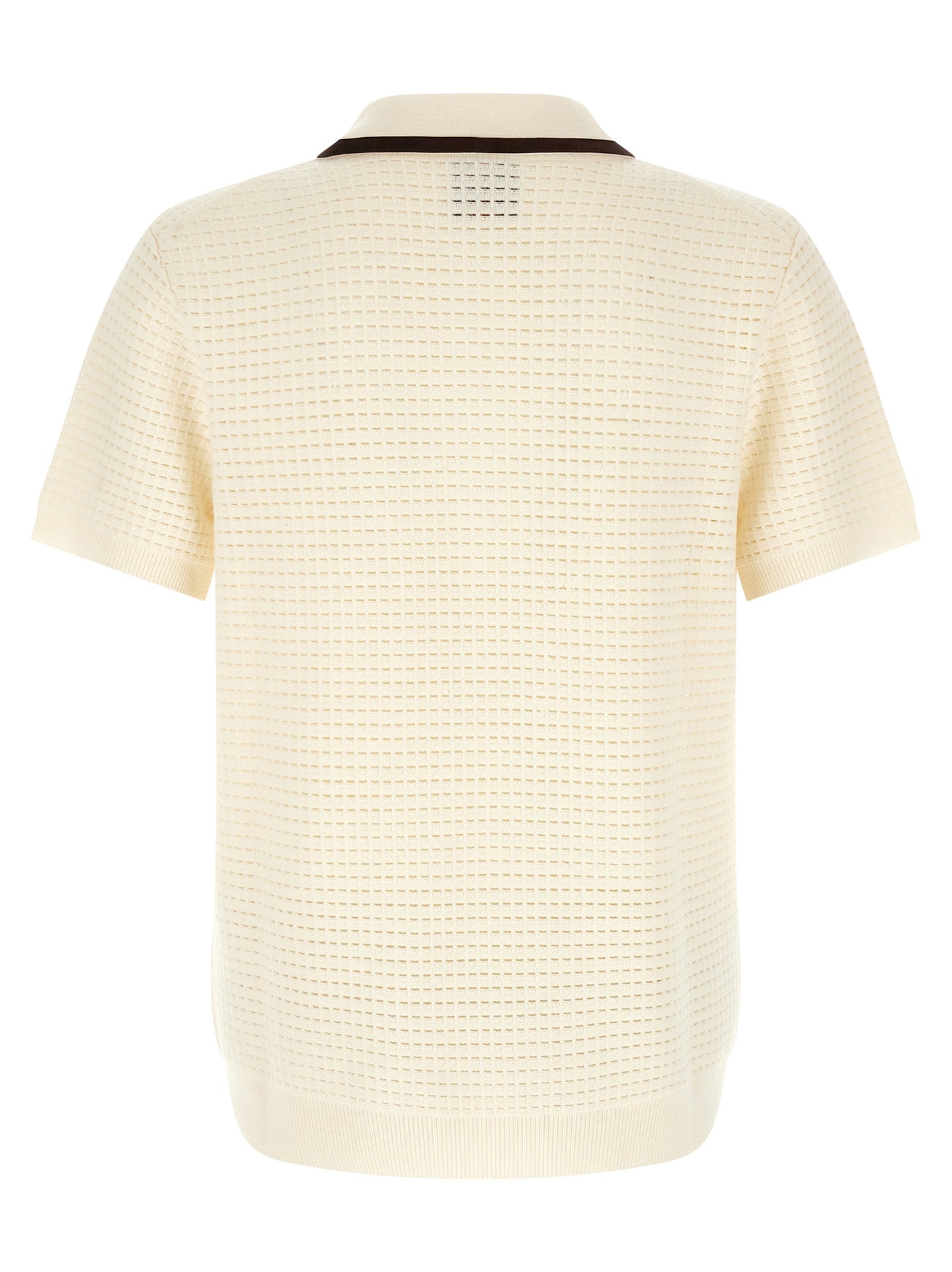 White Wool Polo Shirt