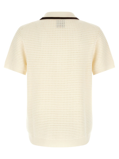 White Wool Polo Shirt