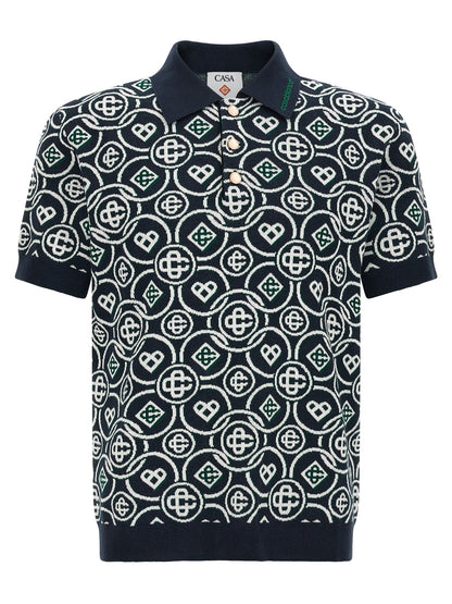 Blue Cotton Polo Shirt