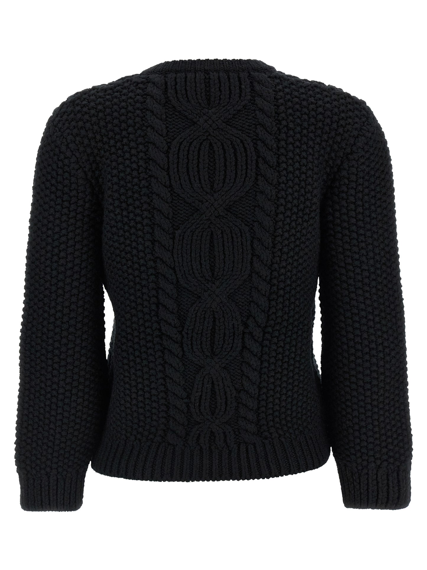Black Wool Cardigan