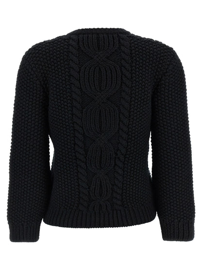 Black Wool Cardigan