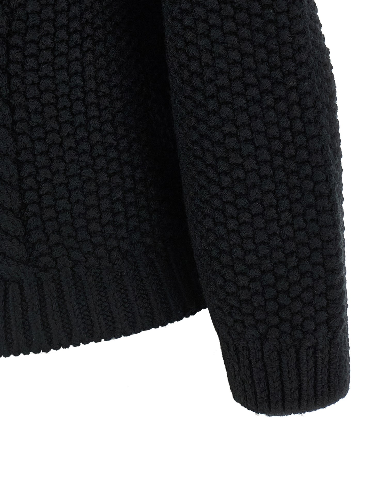Black Wool Cardigan