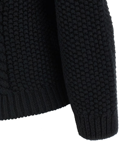Black Wool Cardigan
