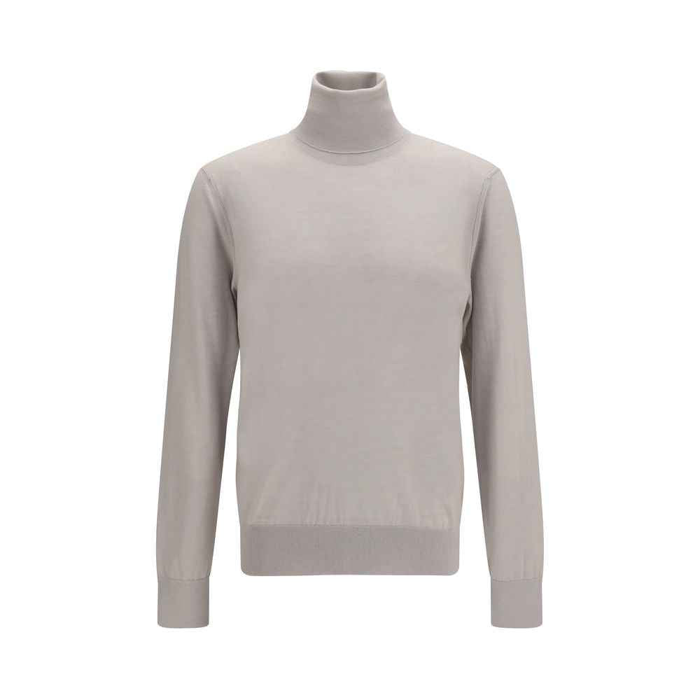 Beige Cashmere Turtleneck