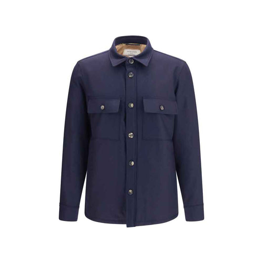 Blue Wool Oves Aries Full-Length Jacket