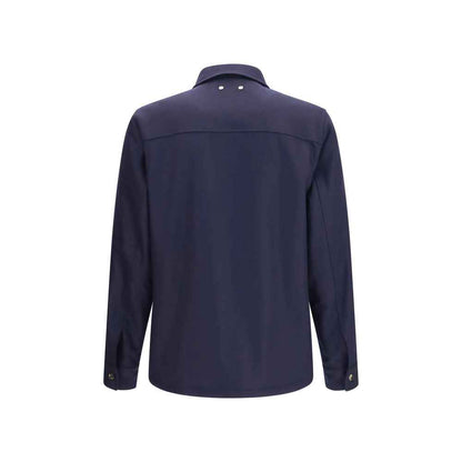Blue Wool Oves Aries Full-Length Jacket