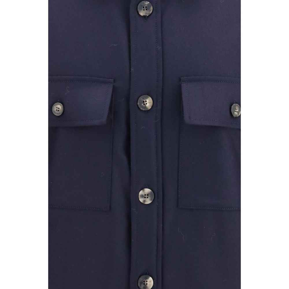 Blue Wool Oves Aries Full-Length Jacket