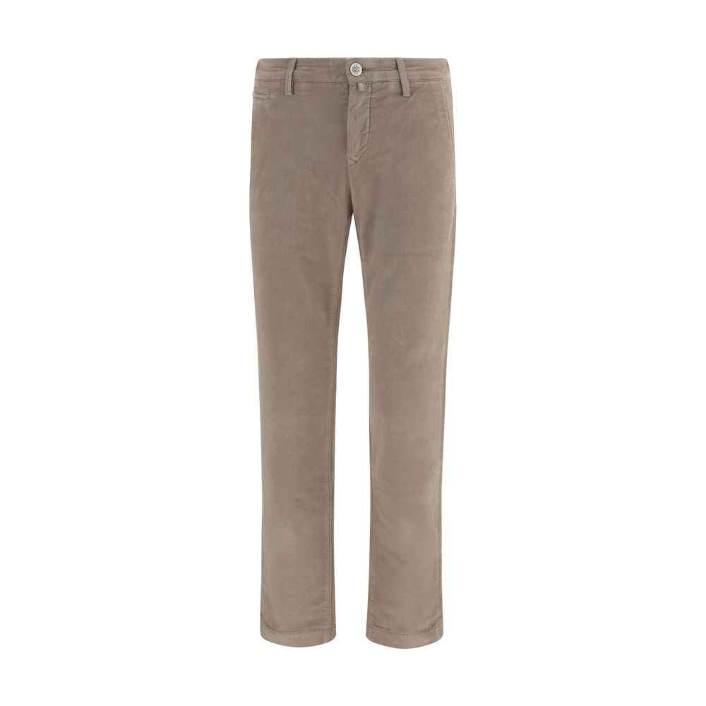 Beige Cotton Chino Pants