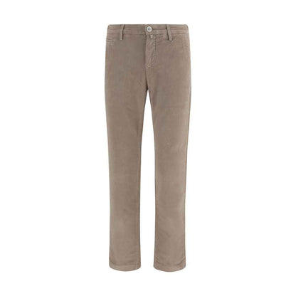 Beige Cotton Chino Pants