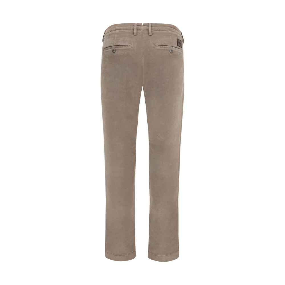 Beige Cotton Chino Pants