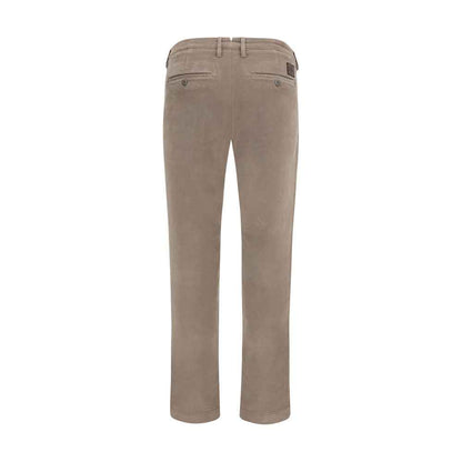 Beige Cotton Chino Pants