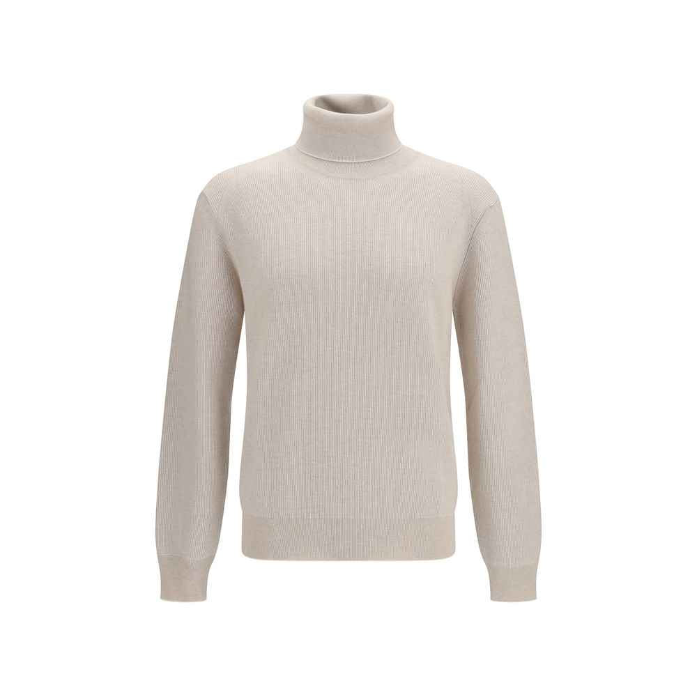 Beige Cashmere Turtleneck