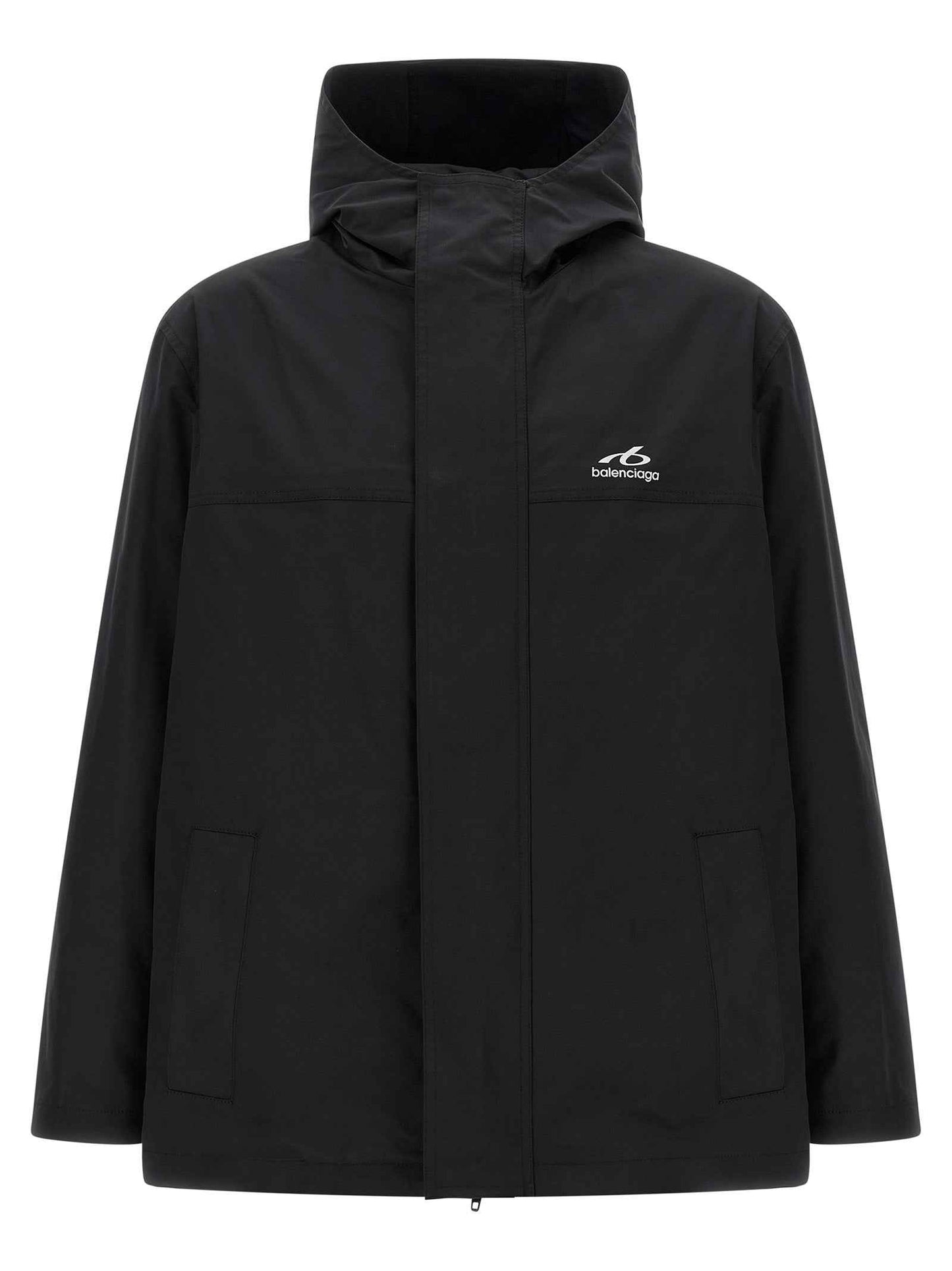 Black Polyester Parka