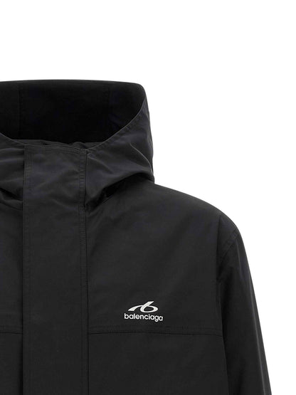 Black Polyester Parka
