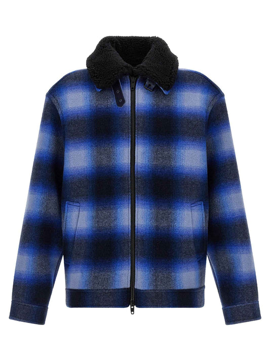 Blue Virgin Wool Bomber
