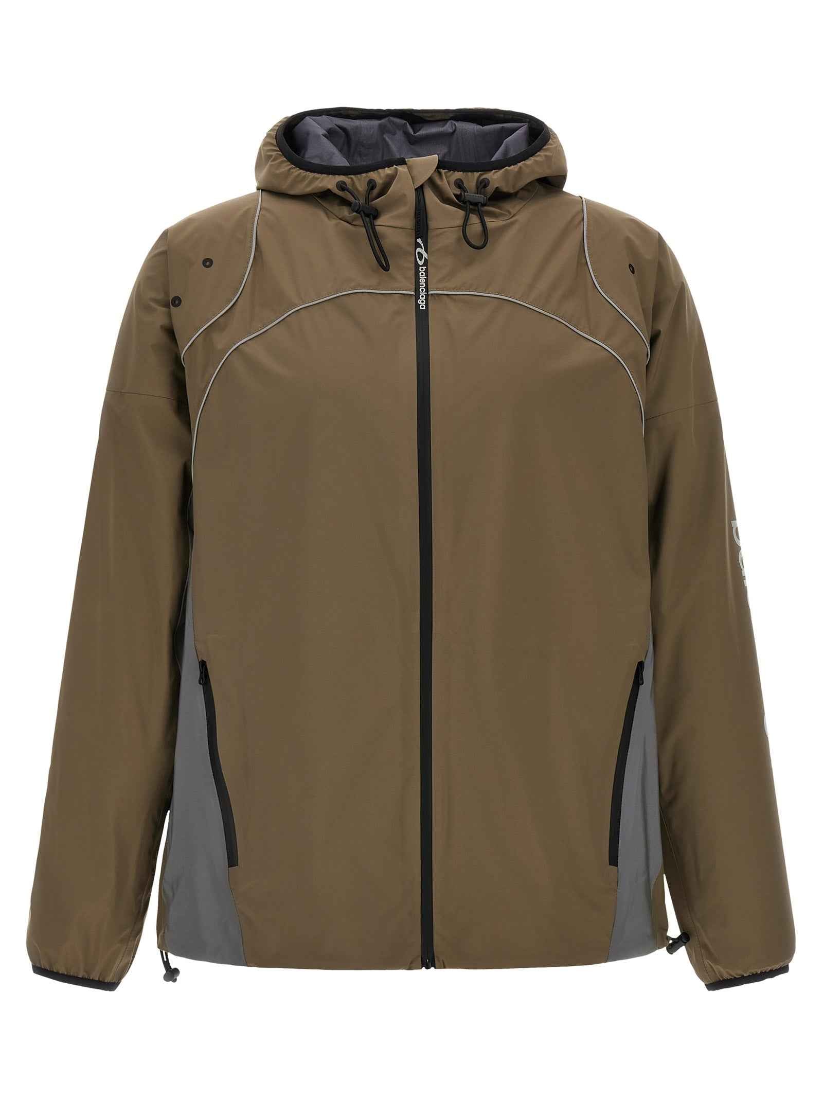 Gray Polyester Parka