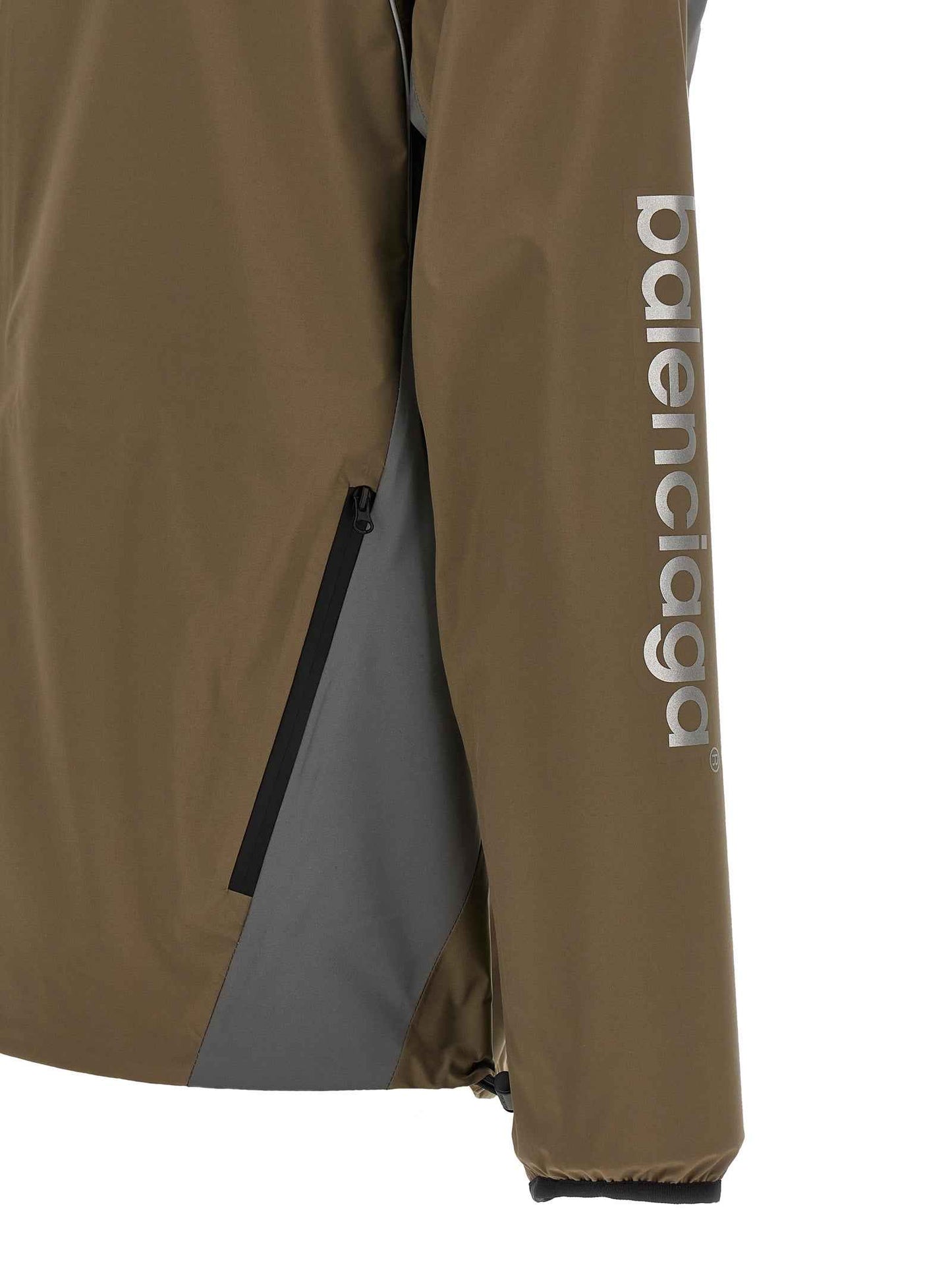 Gray Polyester Parka