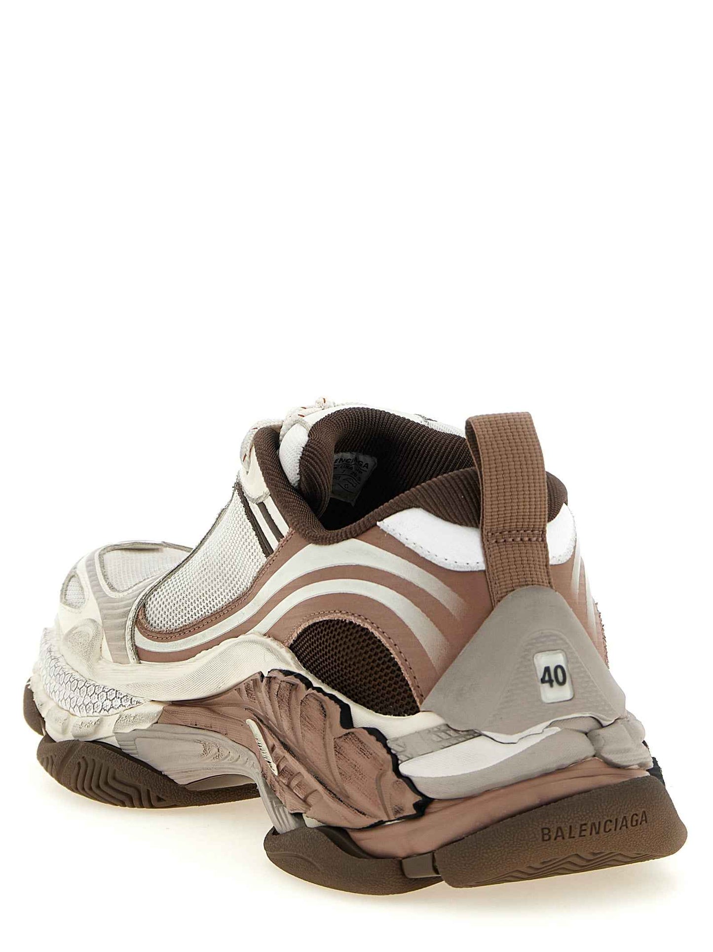 White Polyethylene Athletic Sneakers