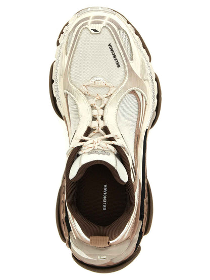 White Polyethylene Athletic Sneakers
