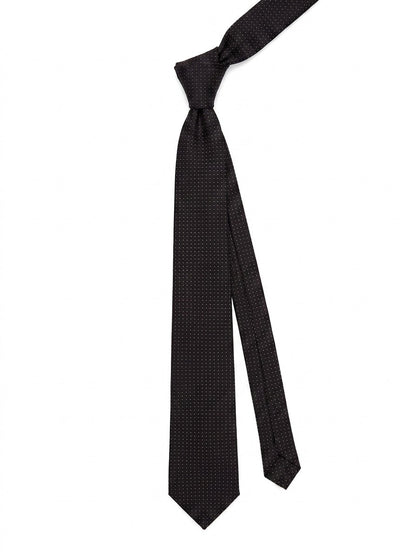 Black And White Silk Tie