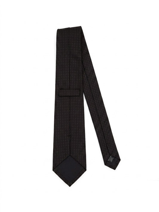 Black And White Silk Tie