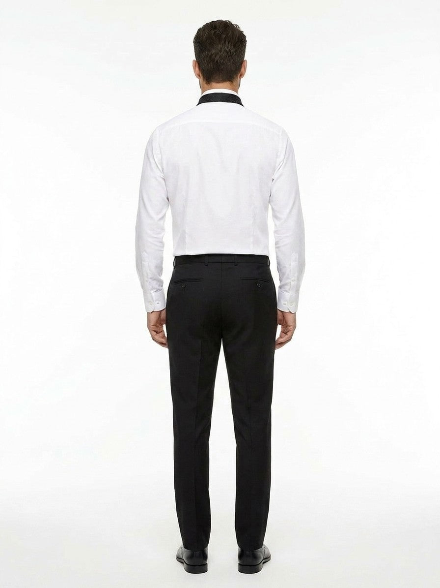 Black And White Silk Tie