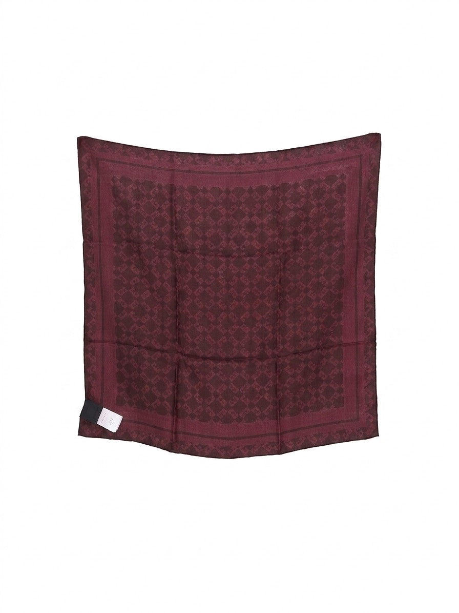 Burgundy Silk Pocket Square