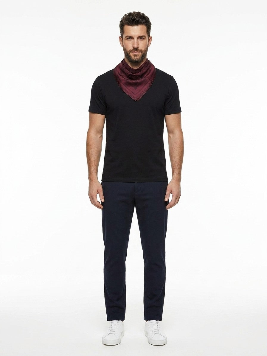 Burgundy Silk Pocket Square