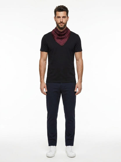 Burgundy Silk Pocket Square