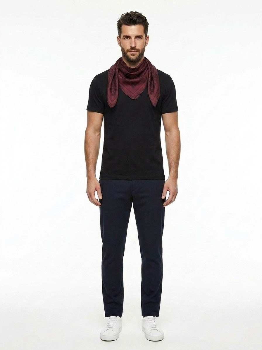 Burgundy Silk Pocket Square