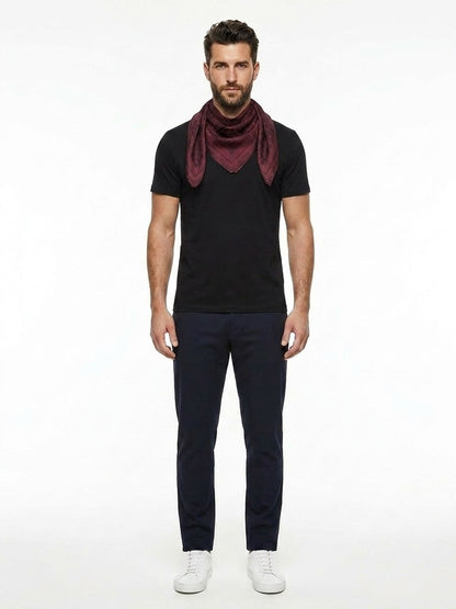 Burgundy Silk Pocket Square