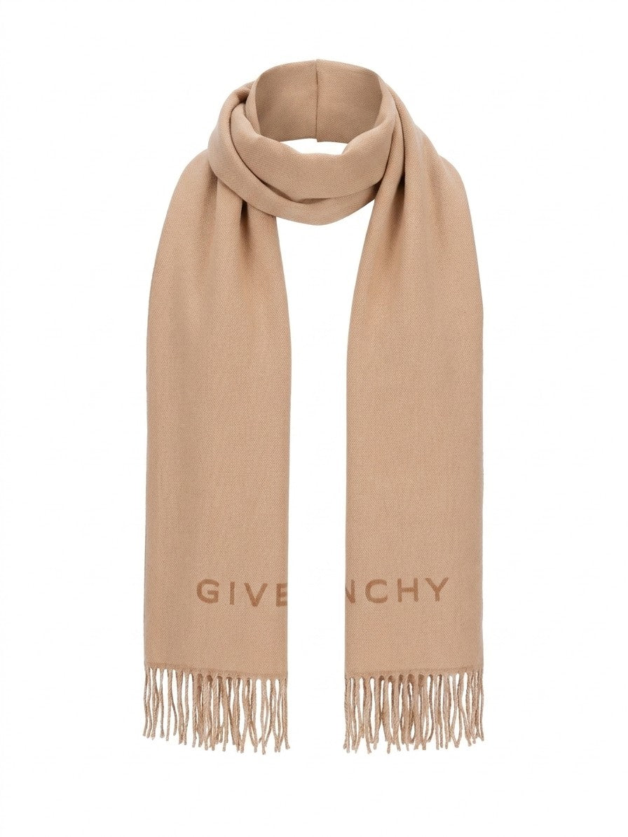 Beige Virgin Wool Scarf