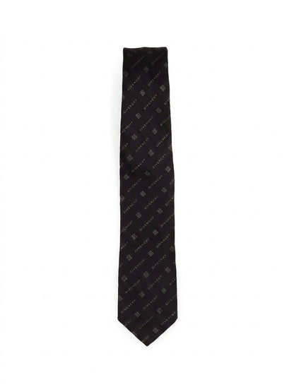 Black And White Silk Tie