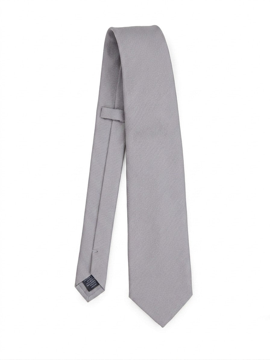 Gray Silk Tie
