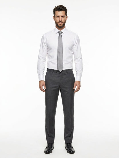 Gray Silk Tie