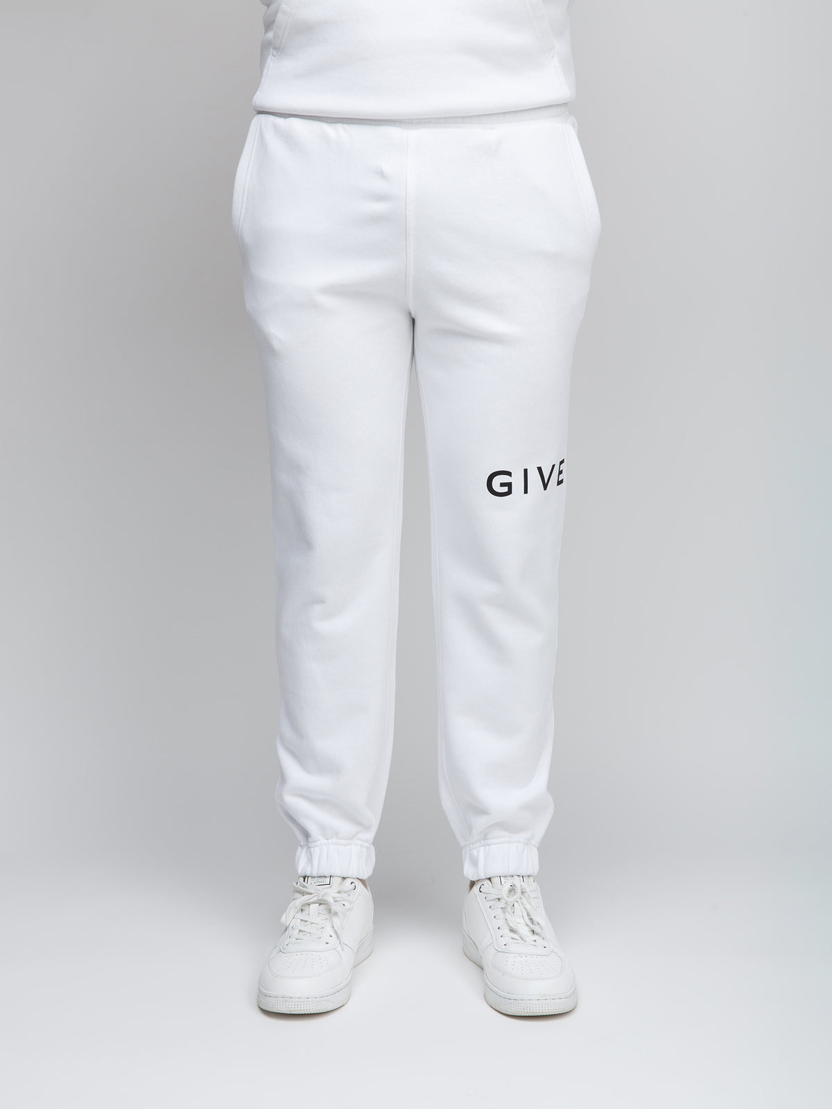 White Cotton Joggers (Workout Pants)