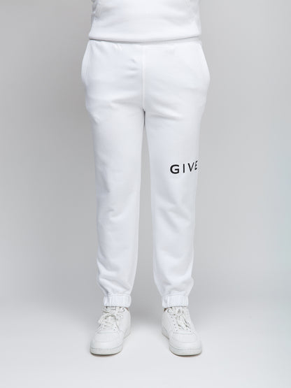 White Cotton Joggers (Workout Pants)