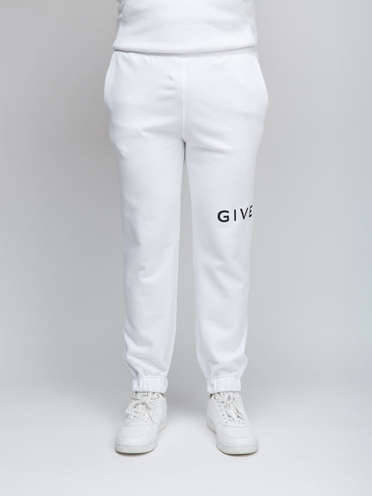 White Cotton Joggers (Workout Pants)