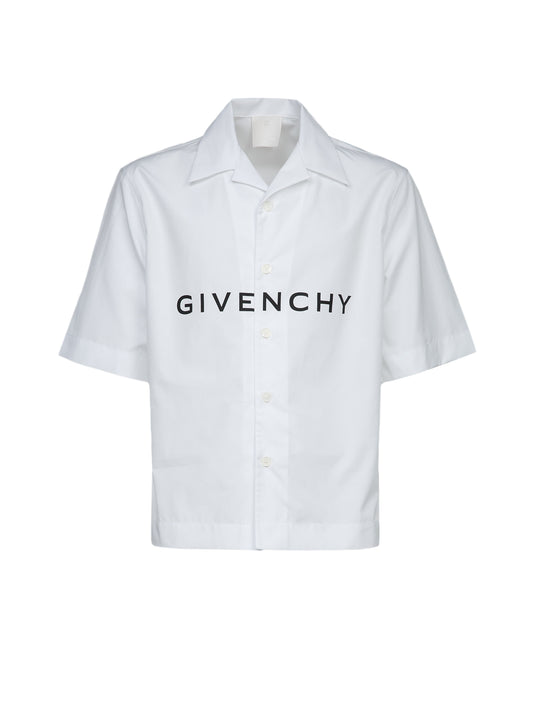 Bicolor Cotton Shortsleeve Shirt