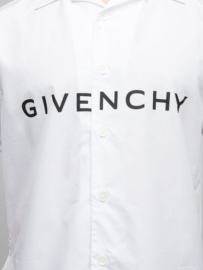 Bicolor Cotton Shortsleeve Shirt