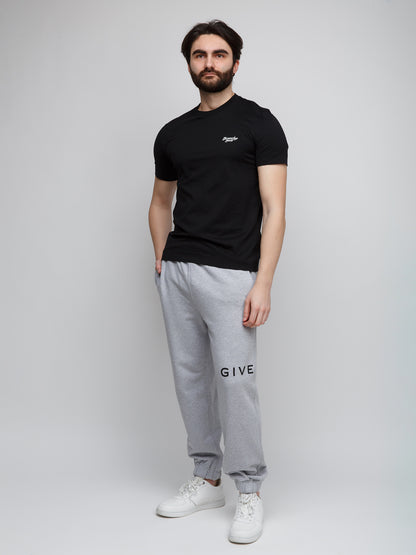 Black Cotton T-Shirt